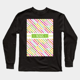 Bold Green Pattern Notebook Long Sleeve T-Shirt